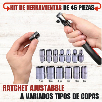 🔩 RachetForce™ | Kit Profesional de Herramientas 46 Piezas