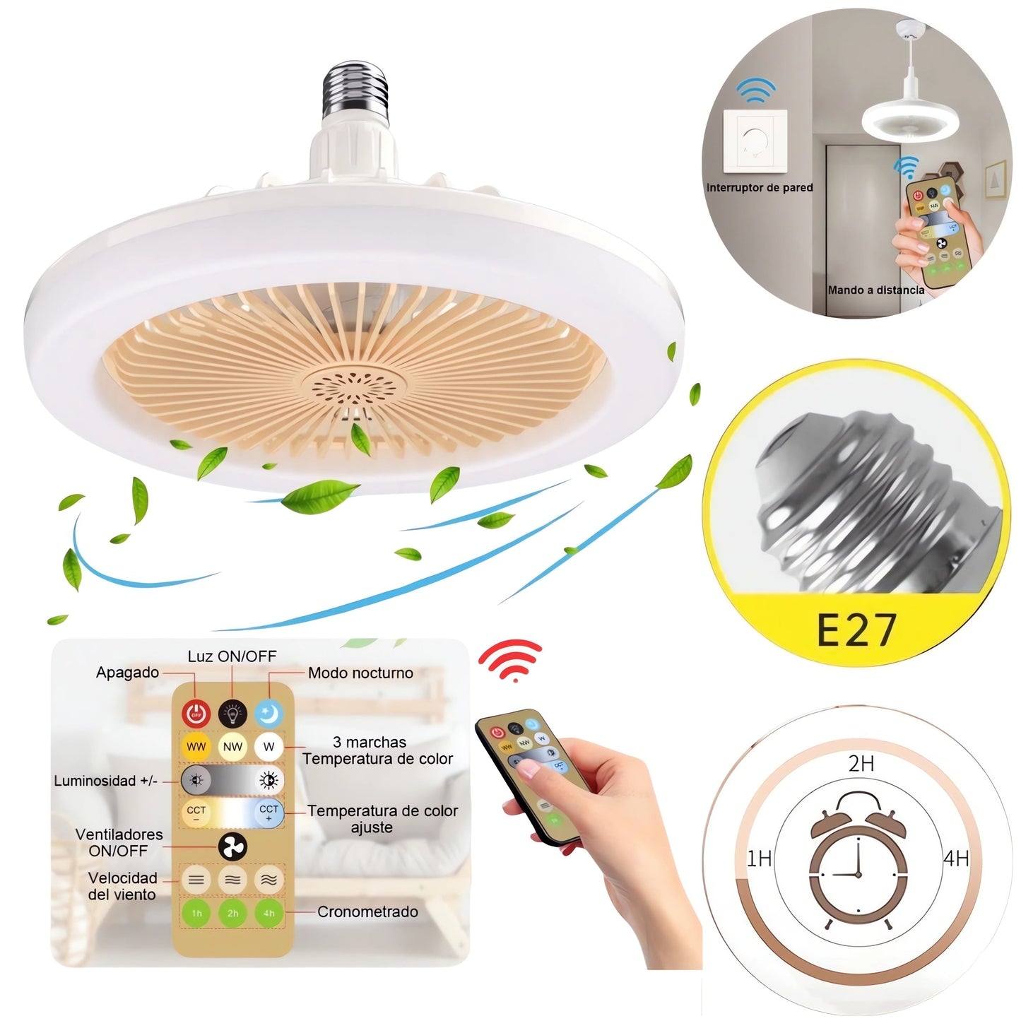 💡 SmartBreeze Light- Lampara, ventilador, Aromatizador 3 en 1