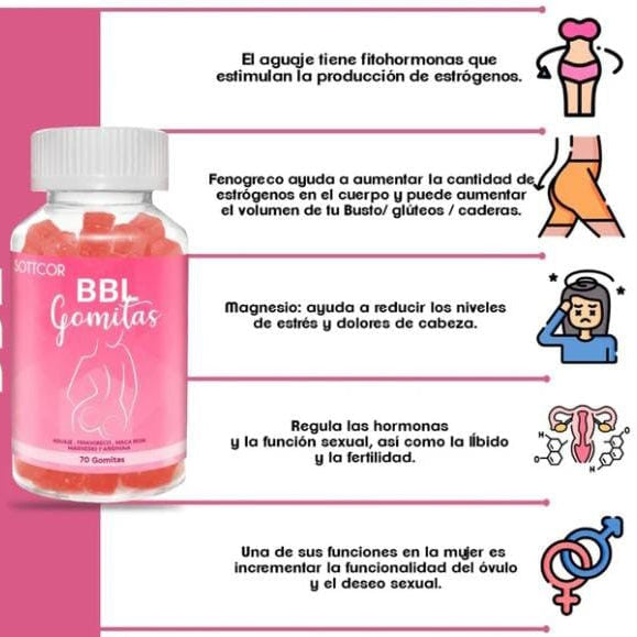 💖 BBL Curves+™ – Cuida tu figura y tu bienestar con las únicas gomitas naturales con INVIMA