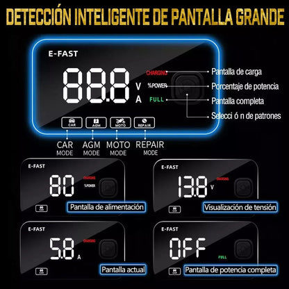 ⚡ PowerCharge™ – Cargador Inteligente Para Baterías de Carro y Moto 🔋❤️