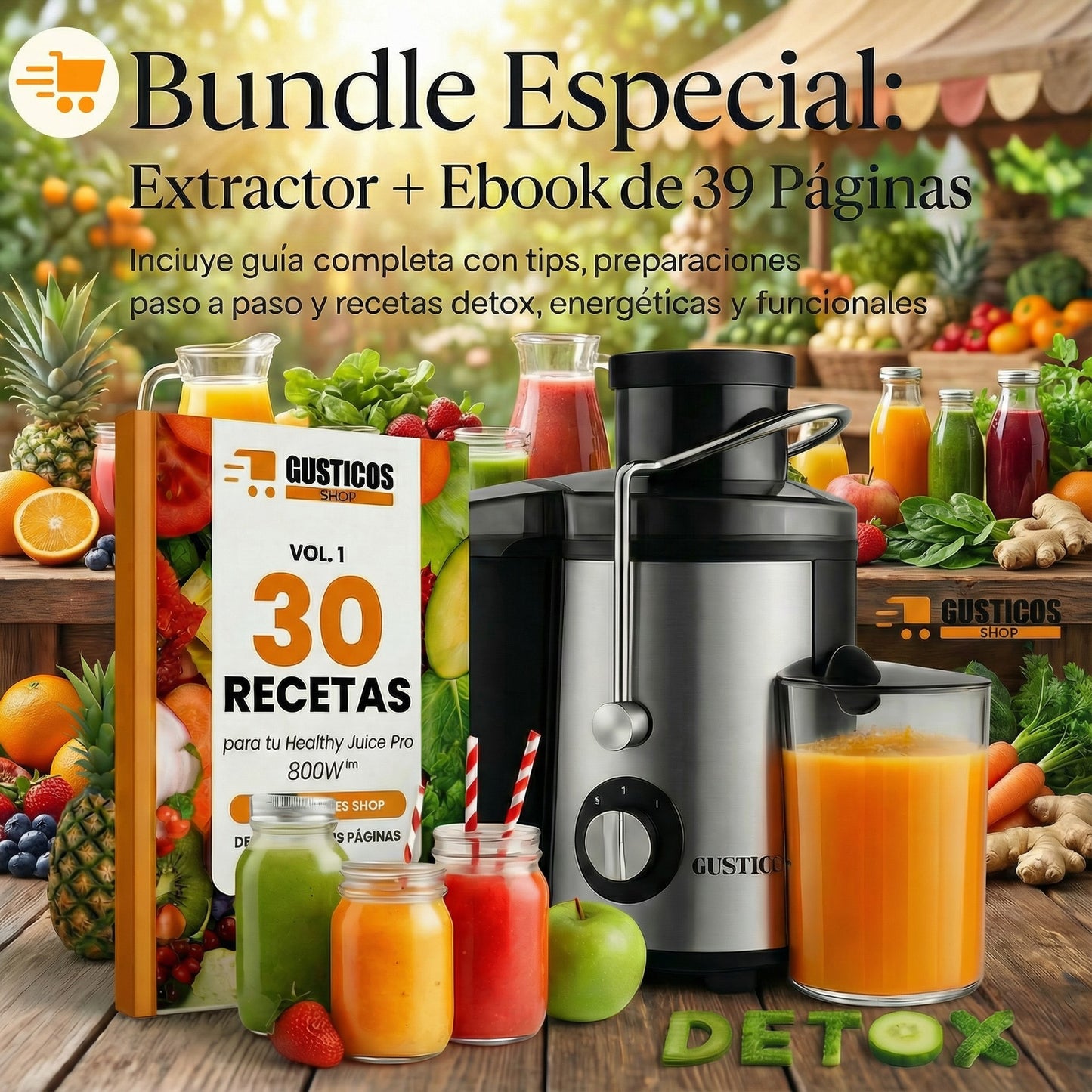 🥤 HealthyJuice Pro 800W™ – Extractor 3 en 1