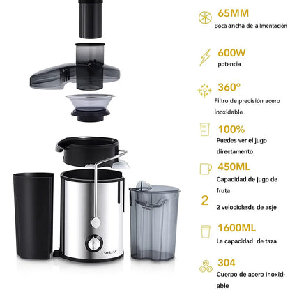 🥤 HealthyJuice Pro 800W™ – Extractor 3 en 1