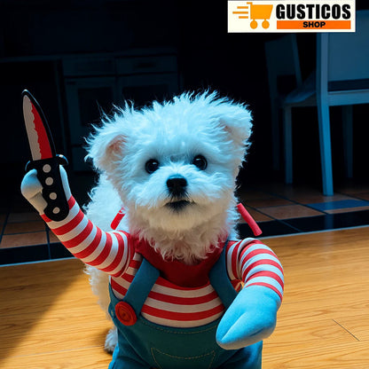 🎃 Chucky Costume™ – El disfraz oficial de Halloween para tu mascota