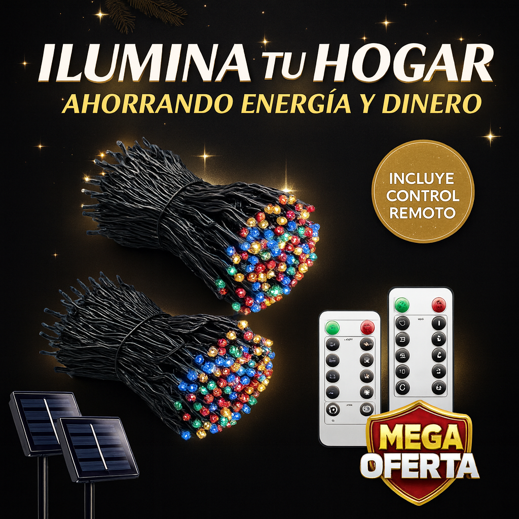 🎄✨ SolarGlow™ – Ilumina tu Navidad sin cables ni consumo eléctrico